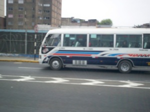 Picture of a "combi" bus in Lima, Peru